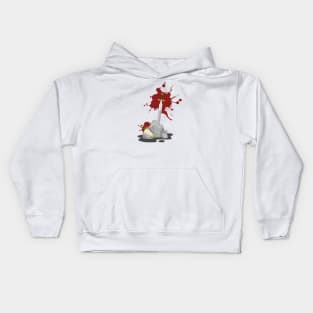 Sword in Stone Red Ink Kids Hoodie